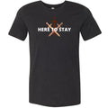 HTS Here To Stay Centered Dark Unisex Premium Tee - Black Heather / XS