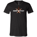 HTS Here To Stay Centered Dark Unisex Premium V-Neck Tee - Black / S