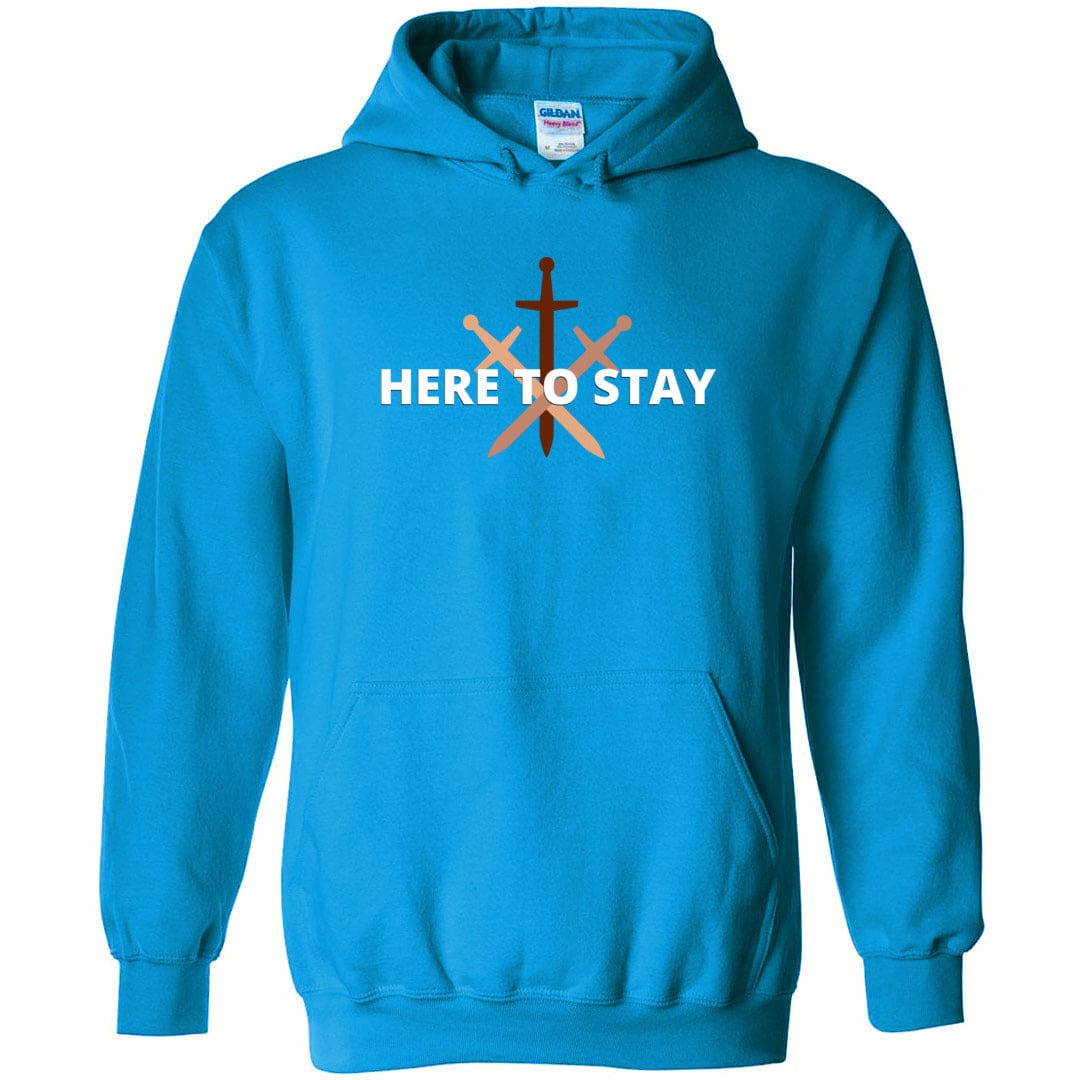 HTS Here To Stay Centered Dark Unisex Pullover Hoodie - Sapphire / S