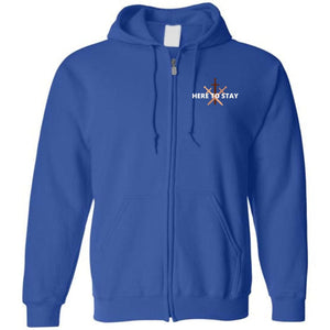 HTS Here To Stay Centered Dark Unisex Zip Hoodie - Royal / S