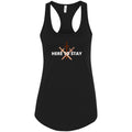 HTS Here To Stay Centered Dark Womens Premium Racerback Tank - Black / XS