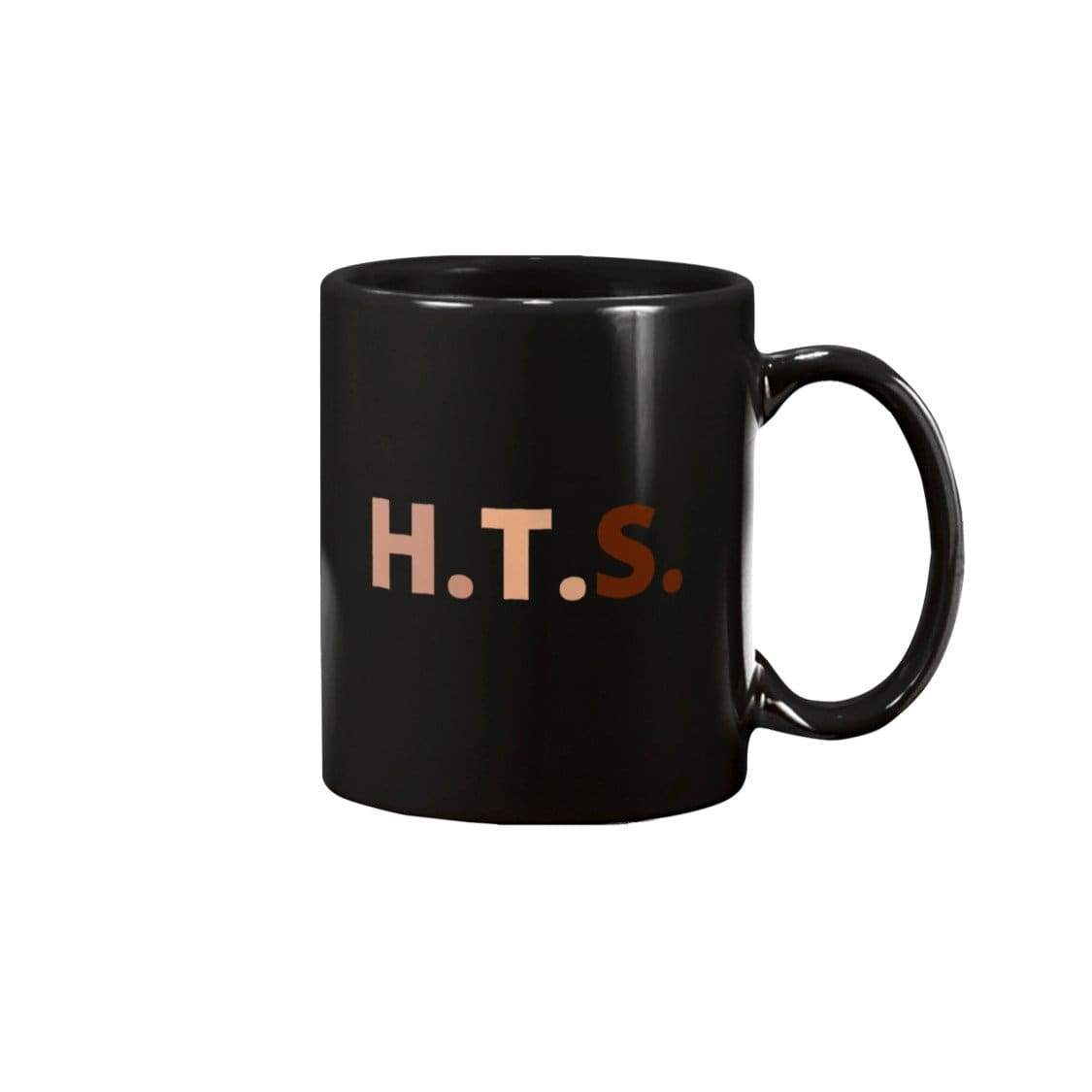 HTS Here To Stay Text Clean 11oz Coffee Mug - Black / 11OZ - Mugs