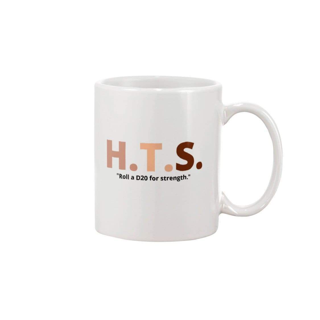 HTS Here To Stay Text Roll Light 15oz Coffee Mug - White / 15OZ - Mugs
