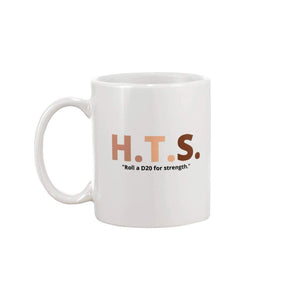 HTS Here To Stay Text Roll Light 15oz Coffee Mug - White / 15OZ - Mugs