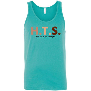 HTS Here To Stay Text Roll Light TS Unisex Premium Tank - Teal / S
