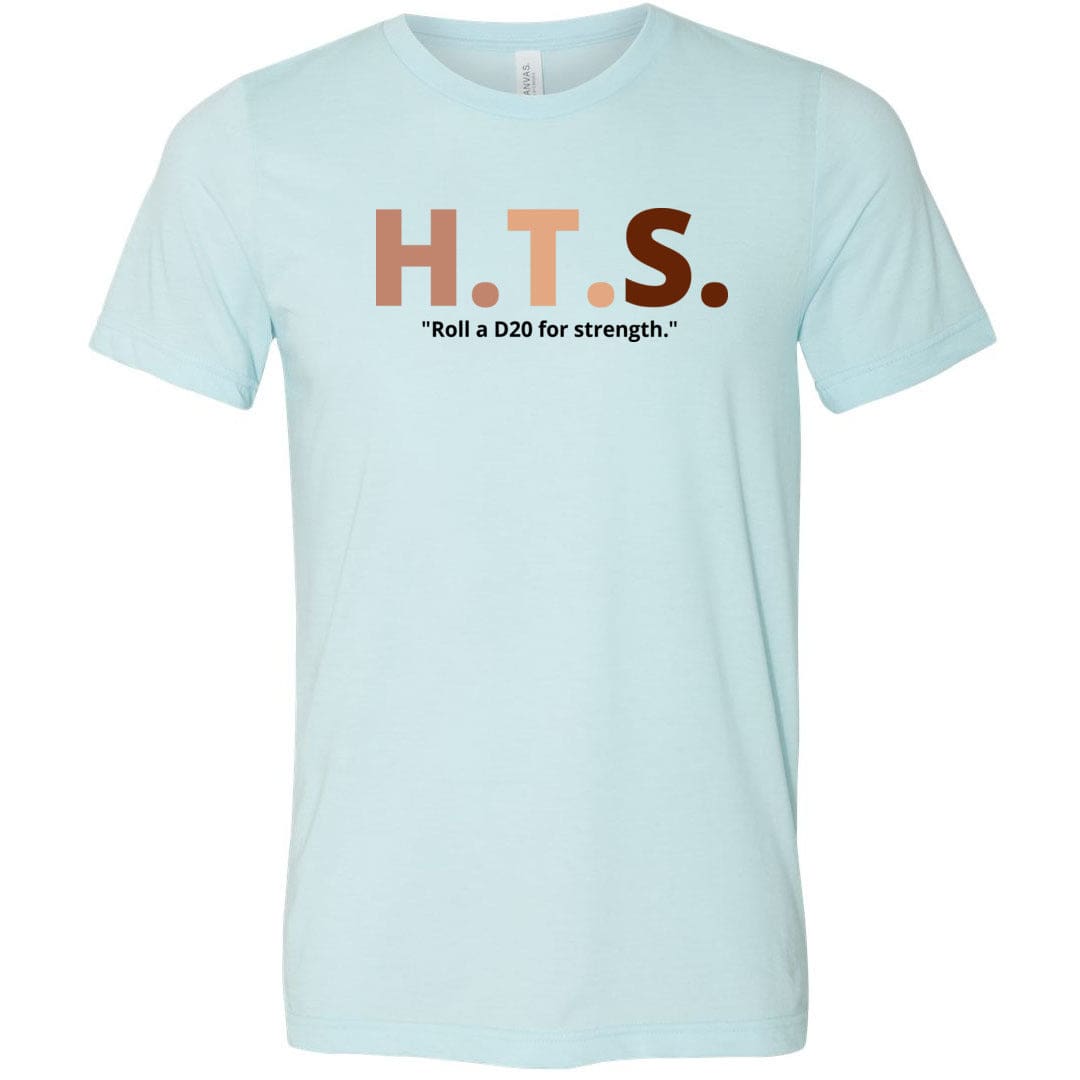 HTS Here To Stay Text Roll Light TS Unisex Premium Tee - Heather Ice Blue / XS