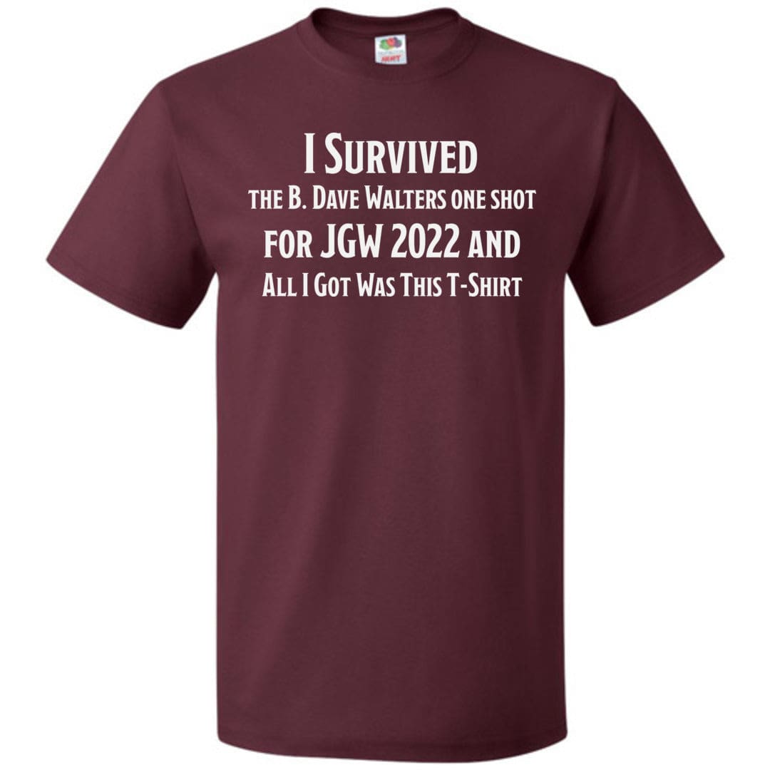 I Survived 2022 Unisex Classic Tee - Maroon / S