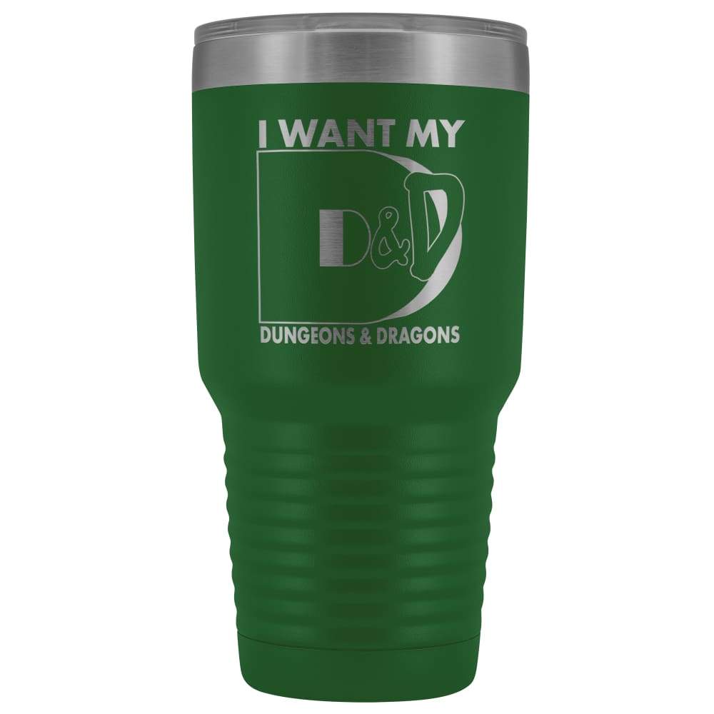 I Want My D&D 30oz Vacuum Tumbler - Green - Tumblers