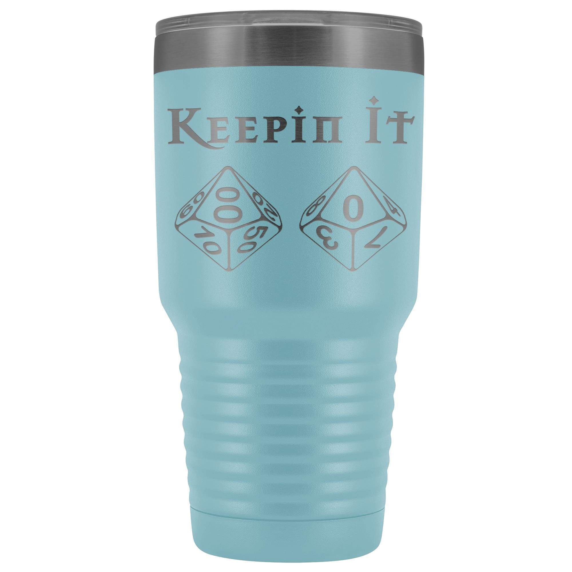 Keepin It 100 D100 30oz Vacuum Tumbler - Light Blue - Tumblers