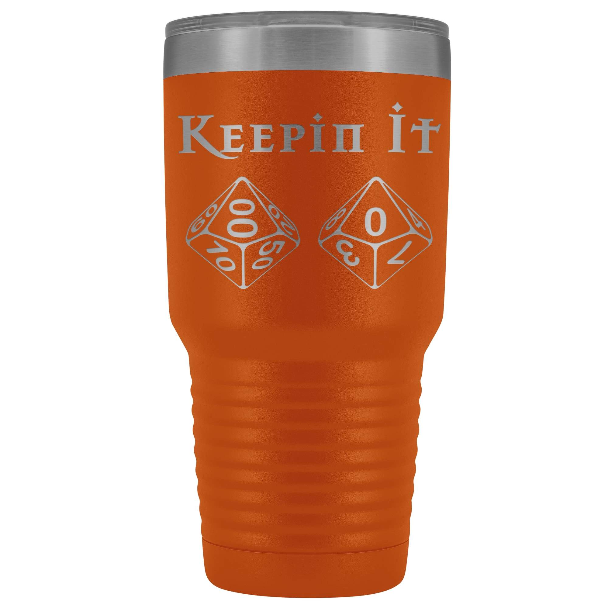 Keepin It 100 D100 30oz Vacuum Tumbler - Orange - Tumblers