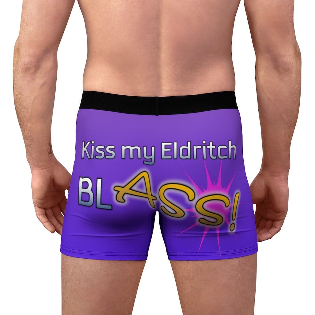 Kiss My Eldritch BLASS! Unisex Boxer Briefs - L / Black - All Over Prints