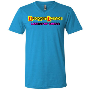 Legacy of Chaos Logo Unisex Premium V-Neck Tee - Neon Blue / S