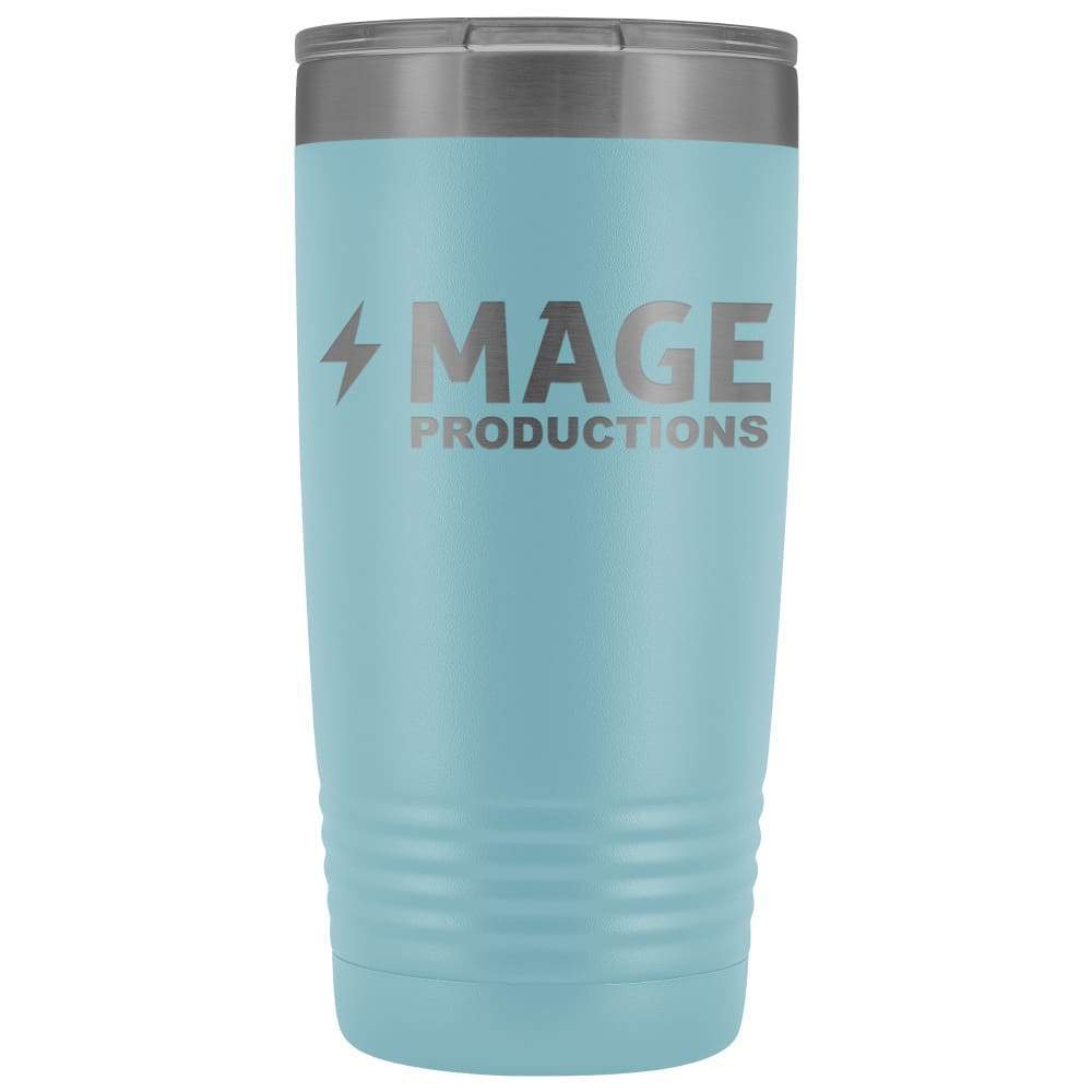 Mage Productions Classic Logo 20 Ounce Vacuum Tumbler - Light Blue - Tumblers