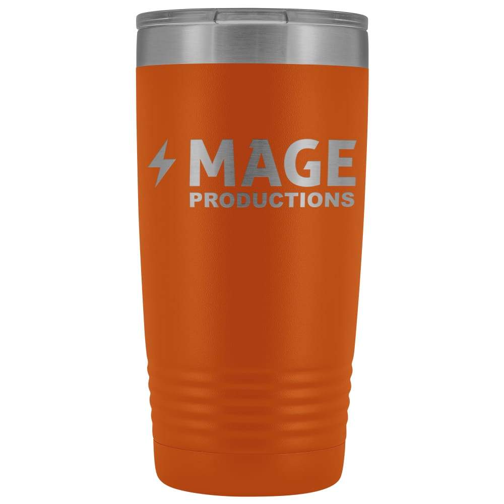 Mage Productions Classic Logo 20 Ounce Vacuum Tumbler - Orange - Tumblers
