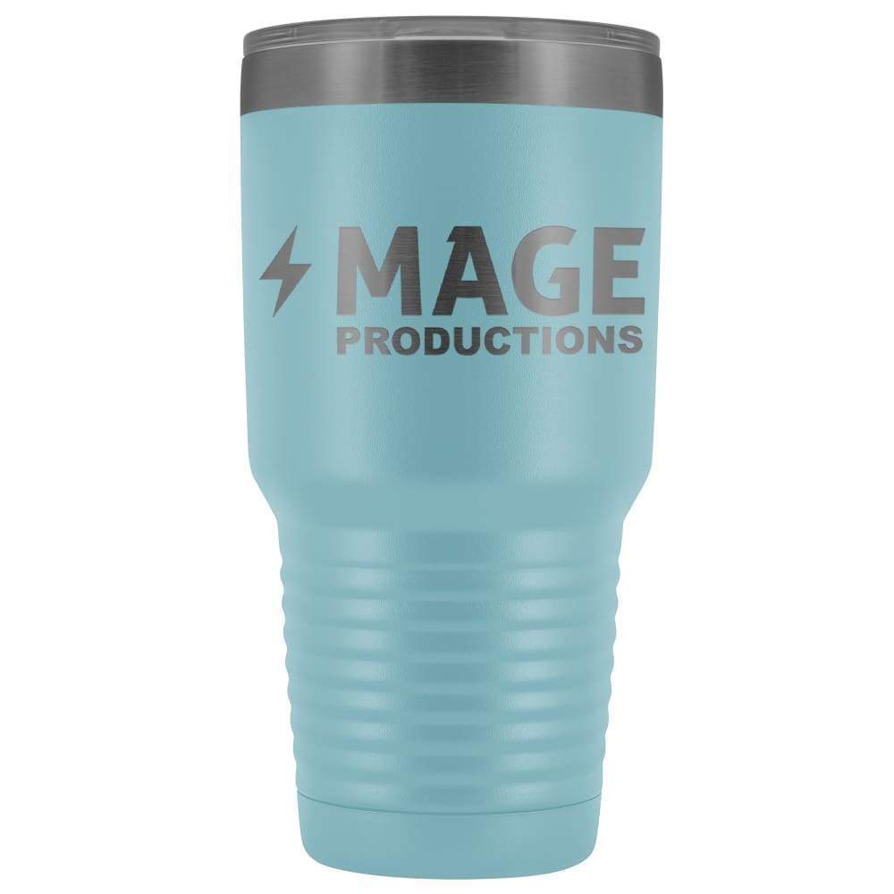 Mage Productions Classic Logo 30oz Vacuum Tumbler - Light Blue - Tumblers