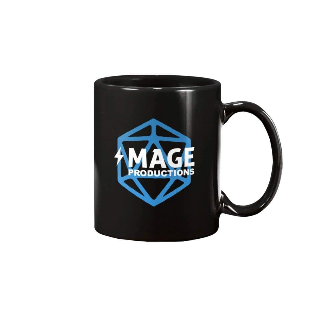 Mage Productions D20 Dice Logo 11oz Coffee Mug - Black / 11OZ - Mugs