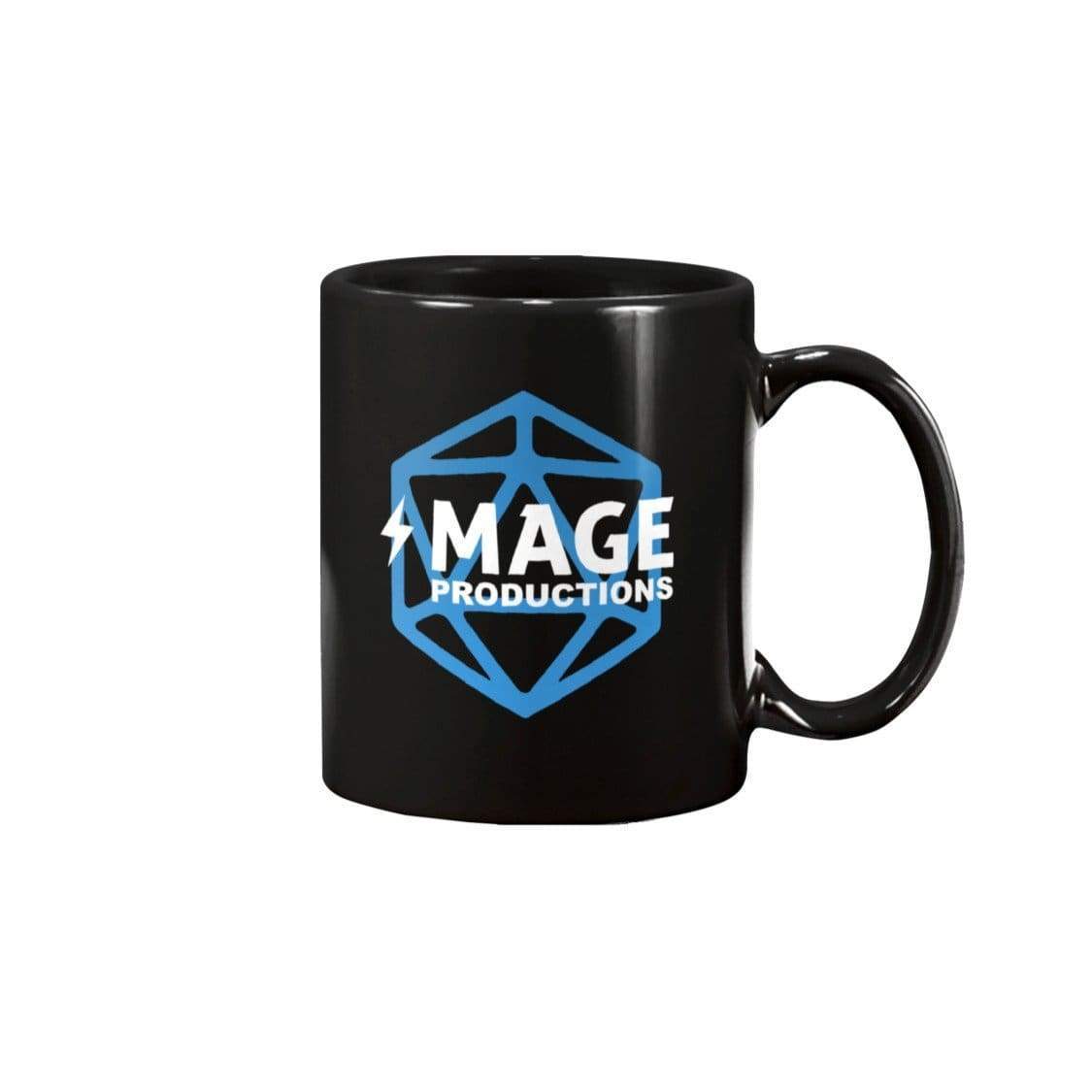 Mage Productions D20 Dice Logo 15oz Coffee Mug - Black / 15OZ - Mugs