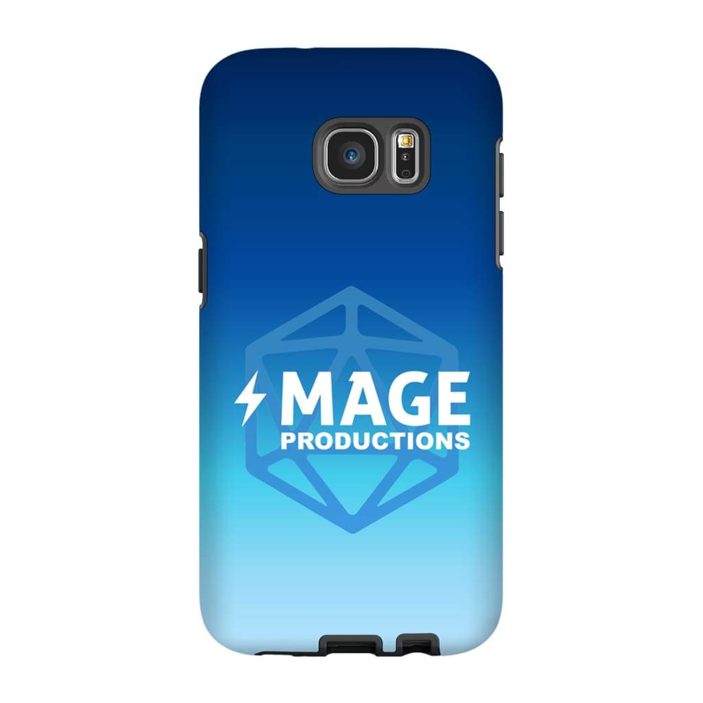 Mage Productions D20 Dice Logo Blue Fade Tough Phone Case - Samsung Galaxy S7 Edge