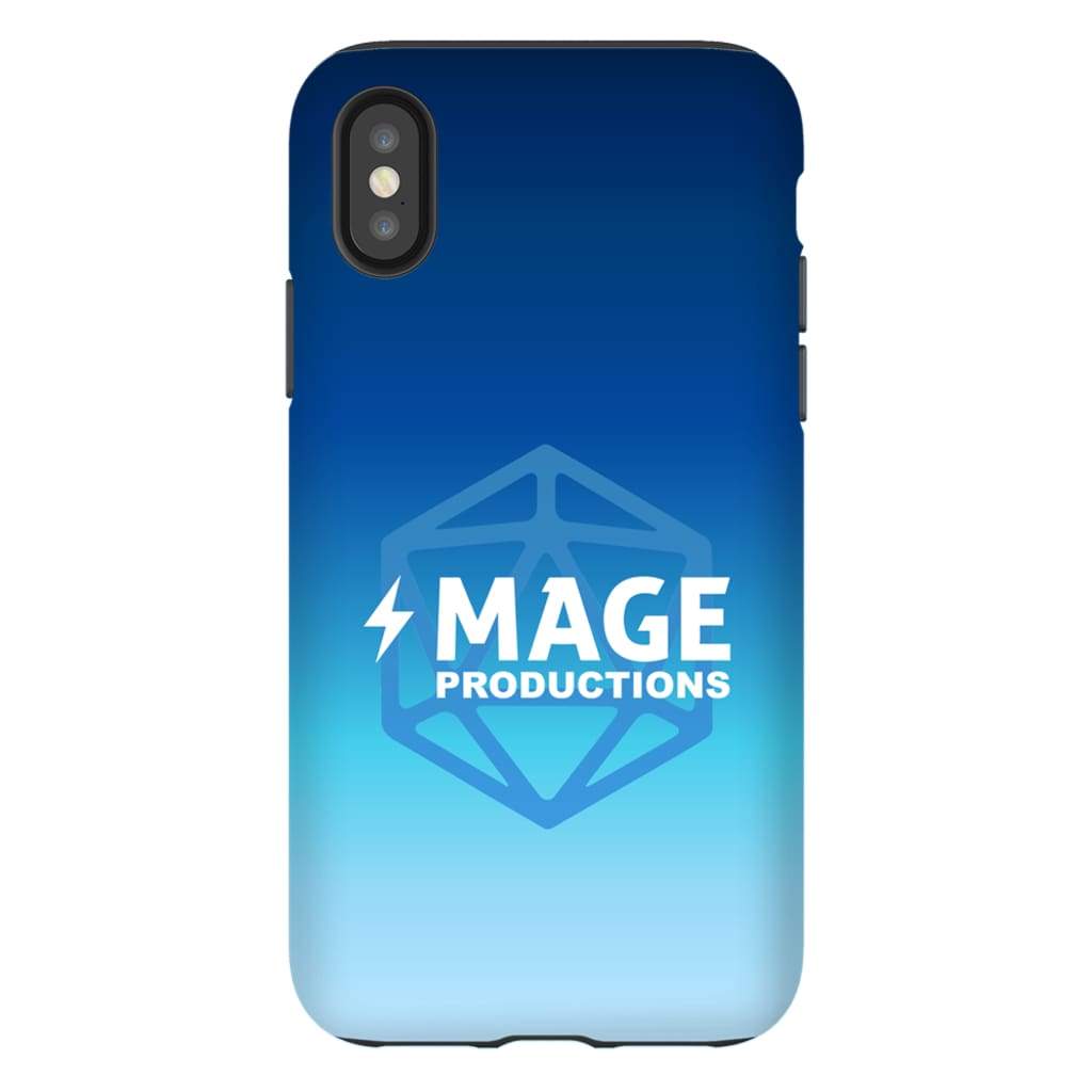Mage Productions D20 Dice Logo Blue Fade Tough Phone Case - Iphone Xs