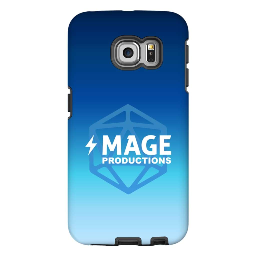 Mage Productions D20 Dice Logo Blue Fade Tough Phone Case - Samsung Galaxy S6 Edge