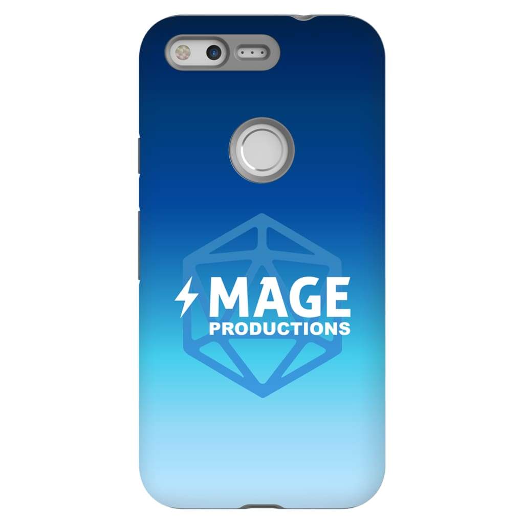 Mage Productions D20 Dice Logo Blue Fade Tough Phone Case - Google Pixel