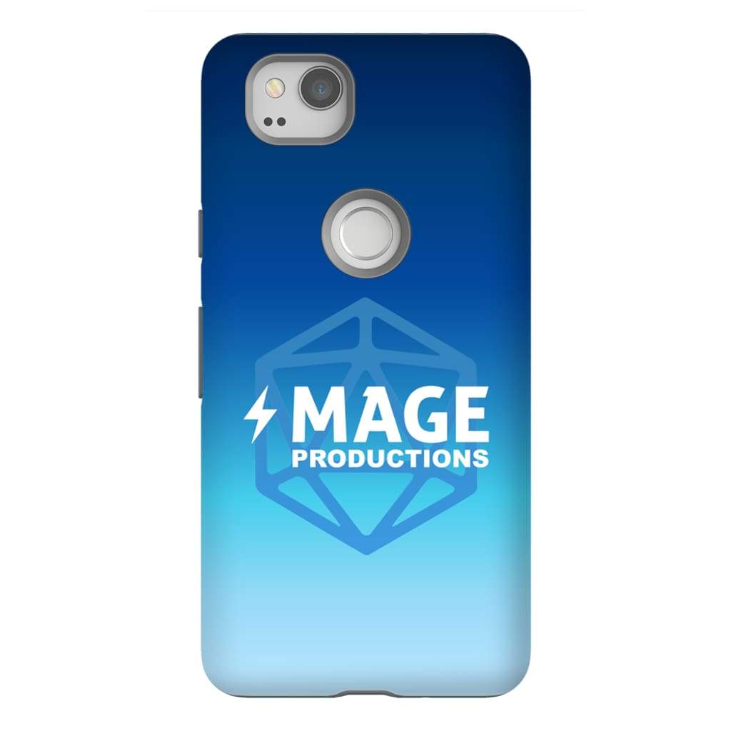 Mage Productions D20 Dice Logo Blue Fade Tough Phone Case - Google Pixel 2