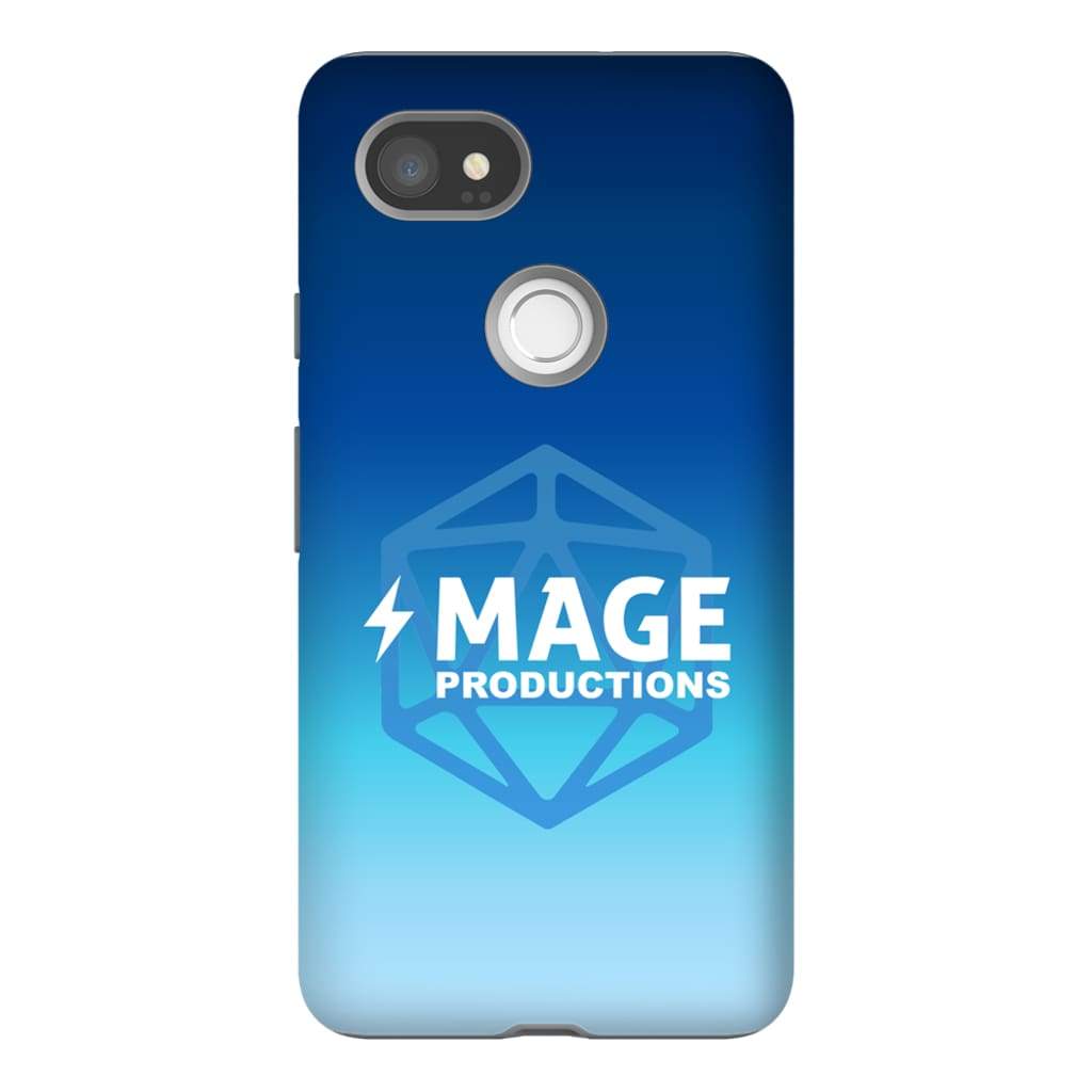 Mage Productions D20 Dice Logo Blue Fade Tough Phone Case - Google Pixel 2 Xl