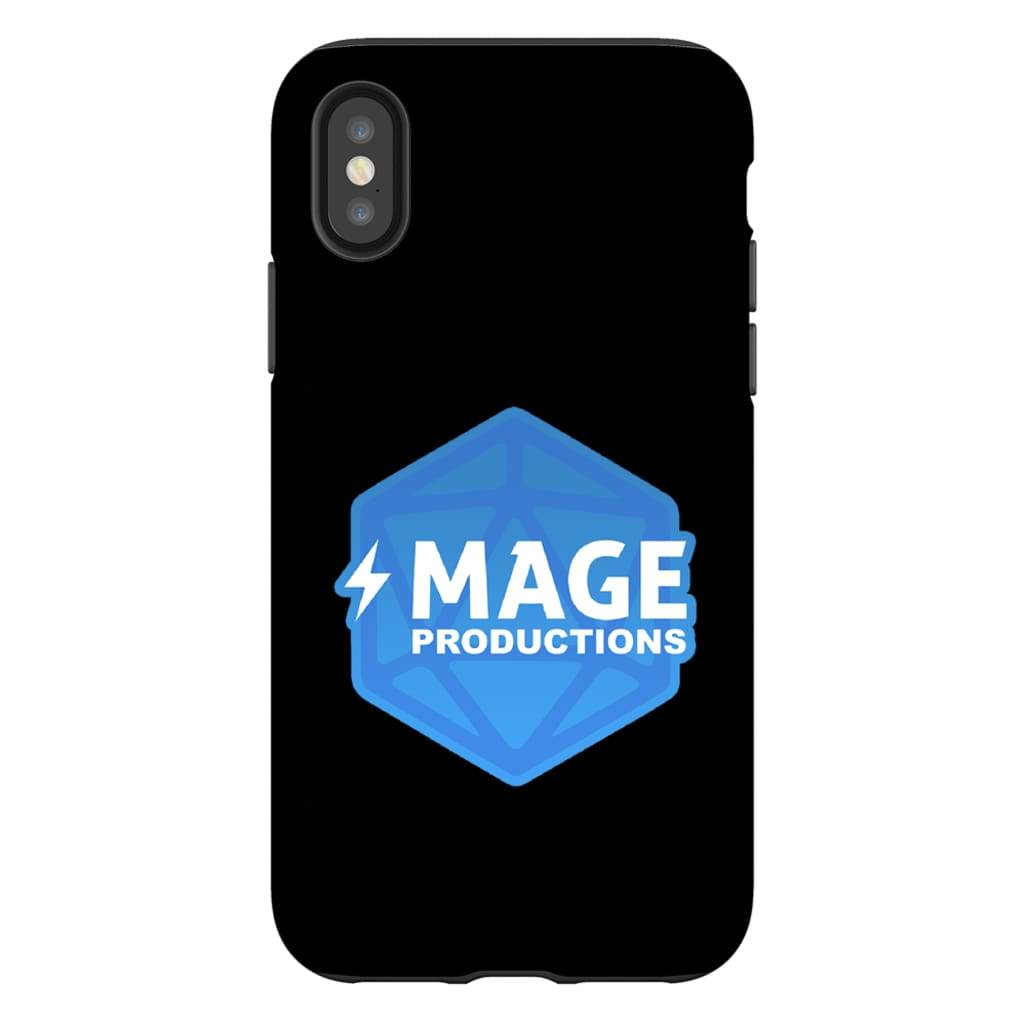Mage Productions D20 Dice Logo Glossy Black Tough Phone Case - Iphone X