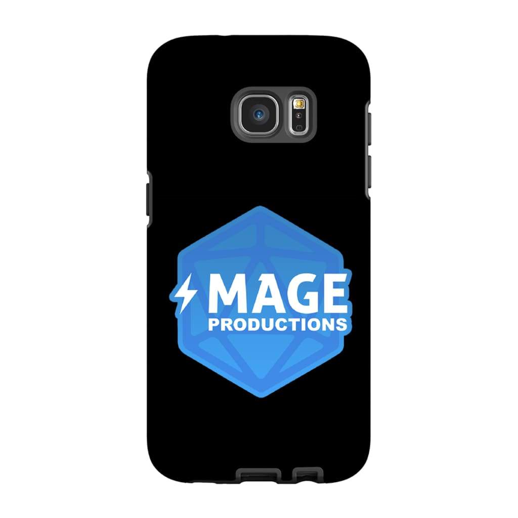 Mage Productions D20 Dice Logo Glossy Black Tough Phone Case - Samsung Galaxy S7 Edge