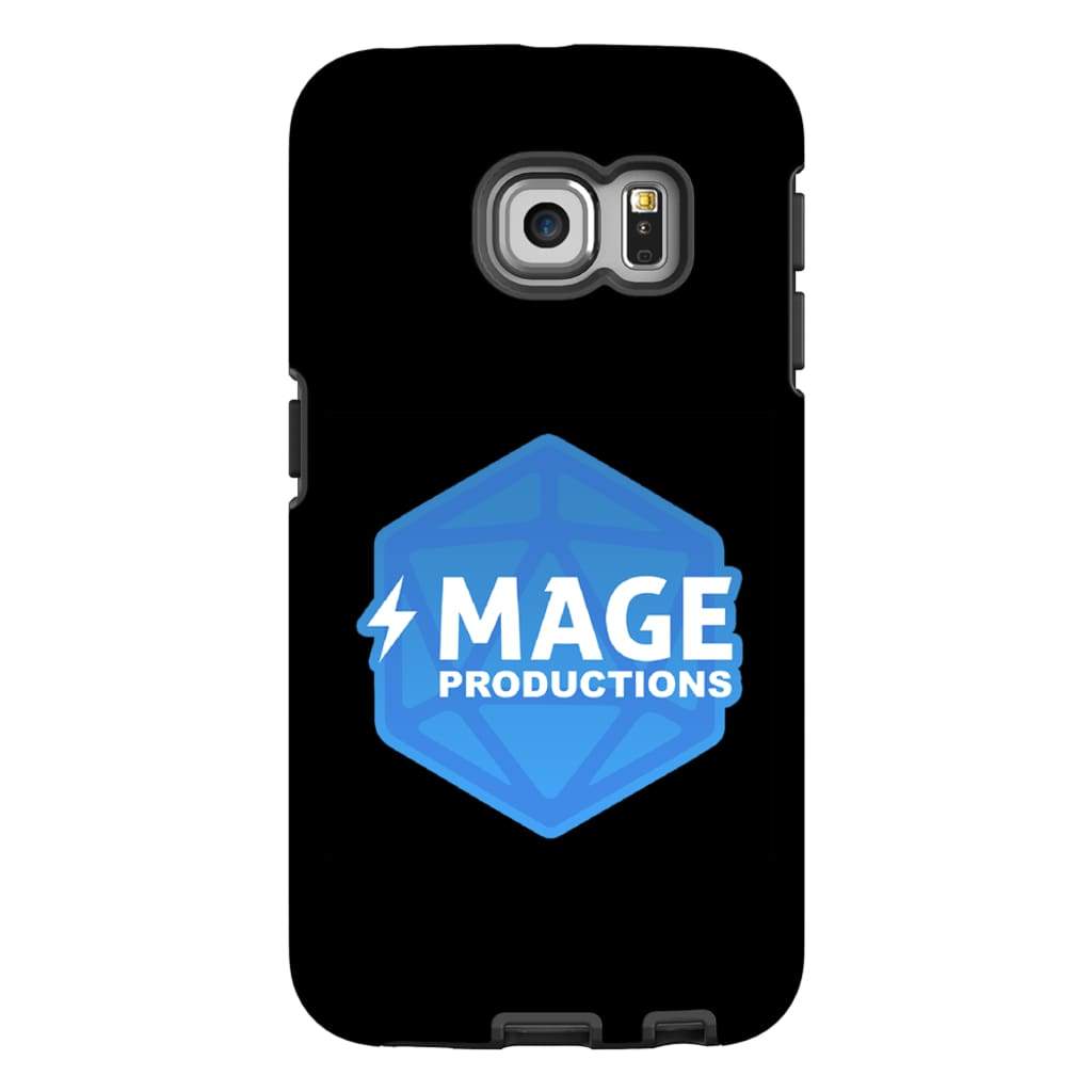 Mage Productions D20 Dice Logo Glossy Black Tough Phone Case - Samsung Galaxy S6 Edge