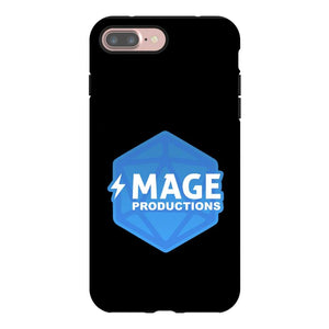 Mage Productions D20 Dice Logo Glossy Black Tough Phone Case - Iphone 7 Plus