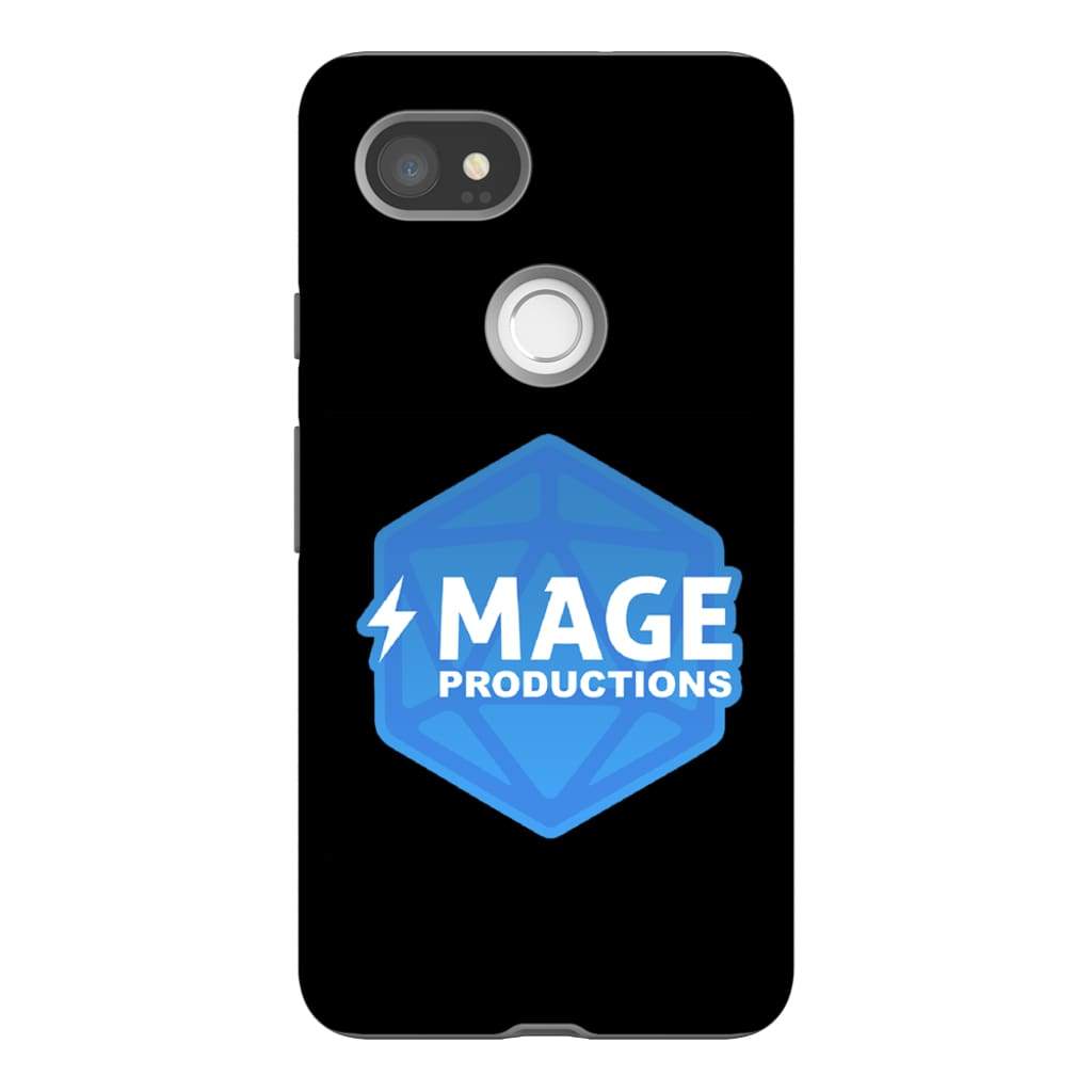 Mage Productions D20 Dice Logo Glossy Black Tough Phone Case - Google Pixel 2 Xl