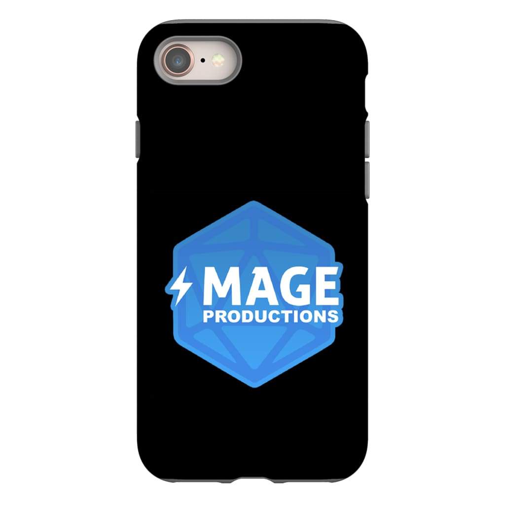 Mage Productions D20 Dice Logo Glossy Black Tough Phone Case - Iphone 8