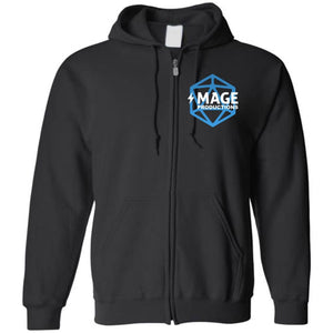 Mage Productions D20 Logo Unisex 50/50 Zip Hoodie - Black / S