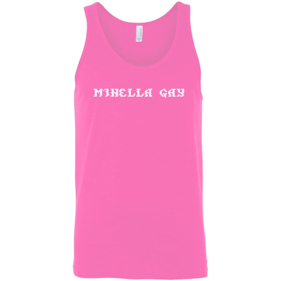 Mihella Gay Unisex Classic Tank - Neon Pink / S