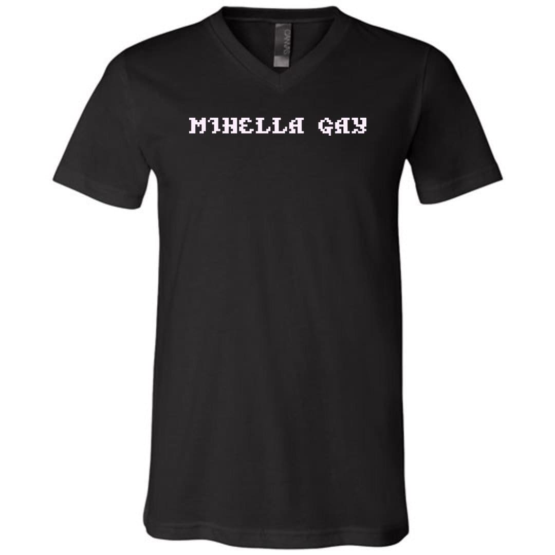 Mihella Gay Unisex Premium V-Neck Tee - Black / S