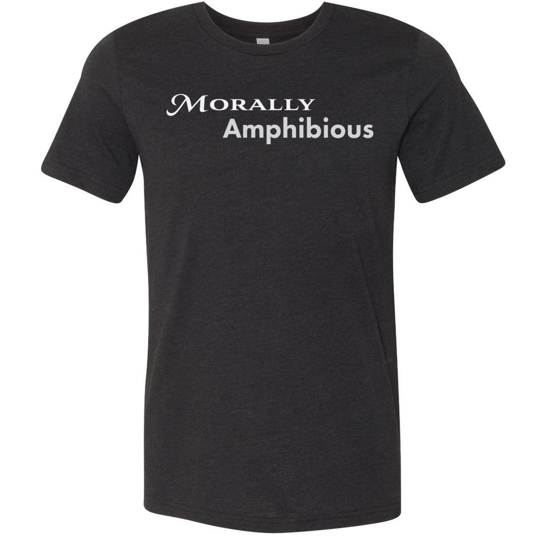 Morally Amphibious Unisex Premium Tee - Black Heather / XS