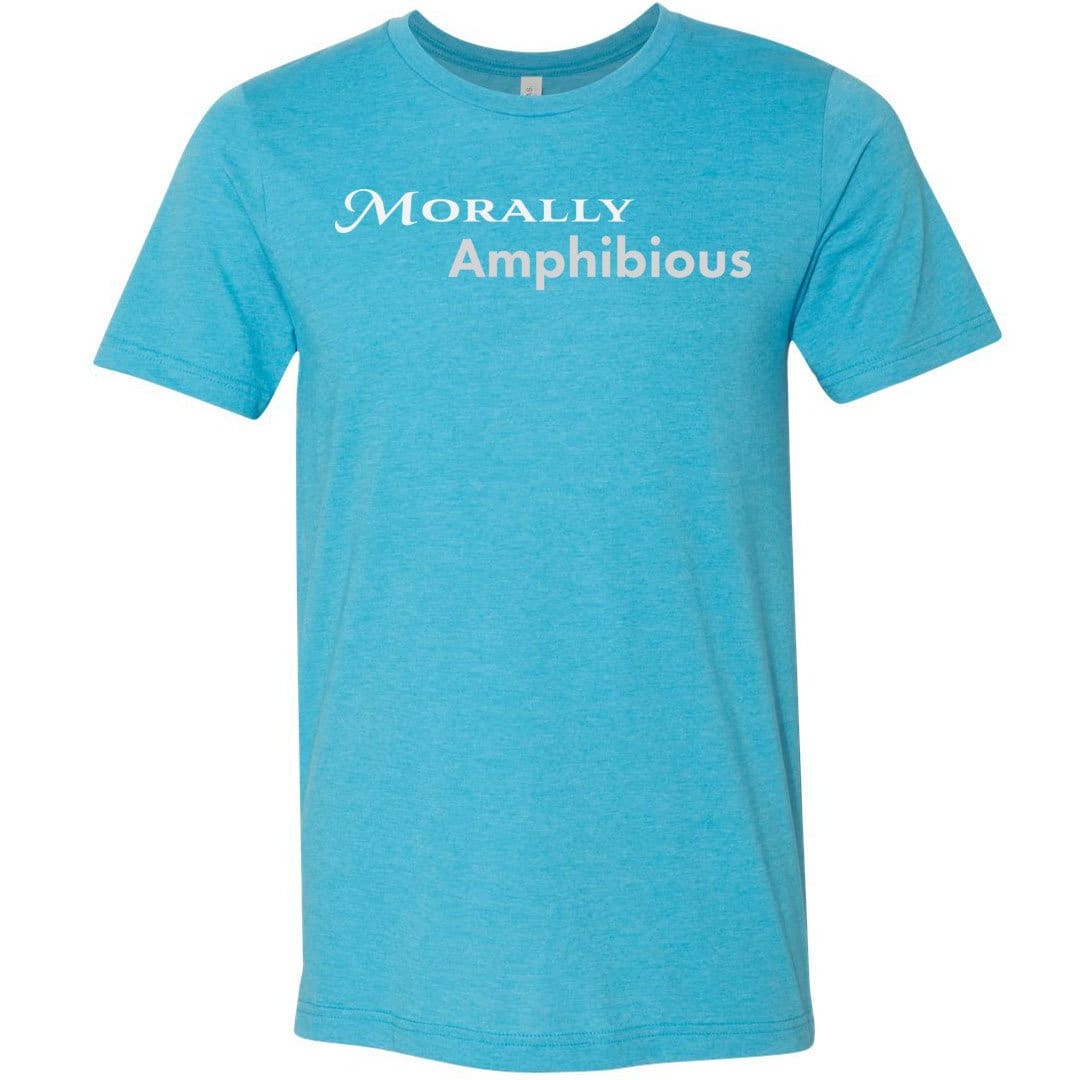 Morally Amphibious Unisex Premium Tee - Heather Aqua / XS