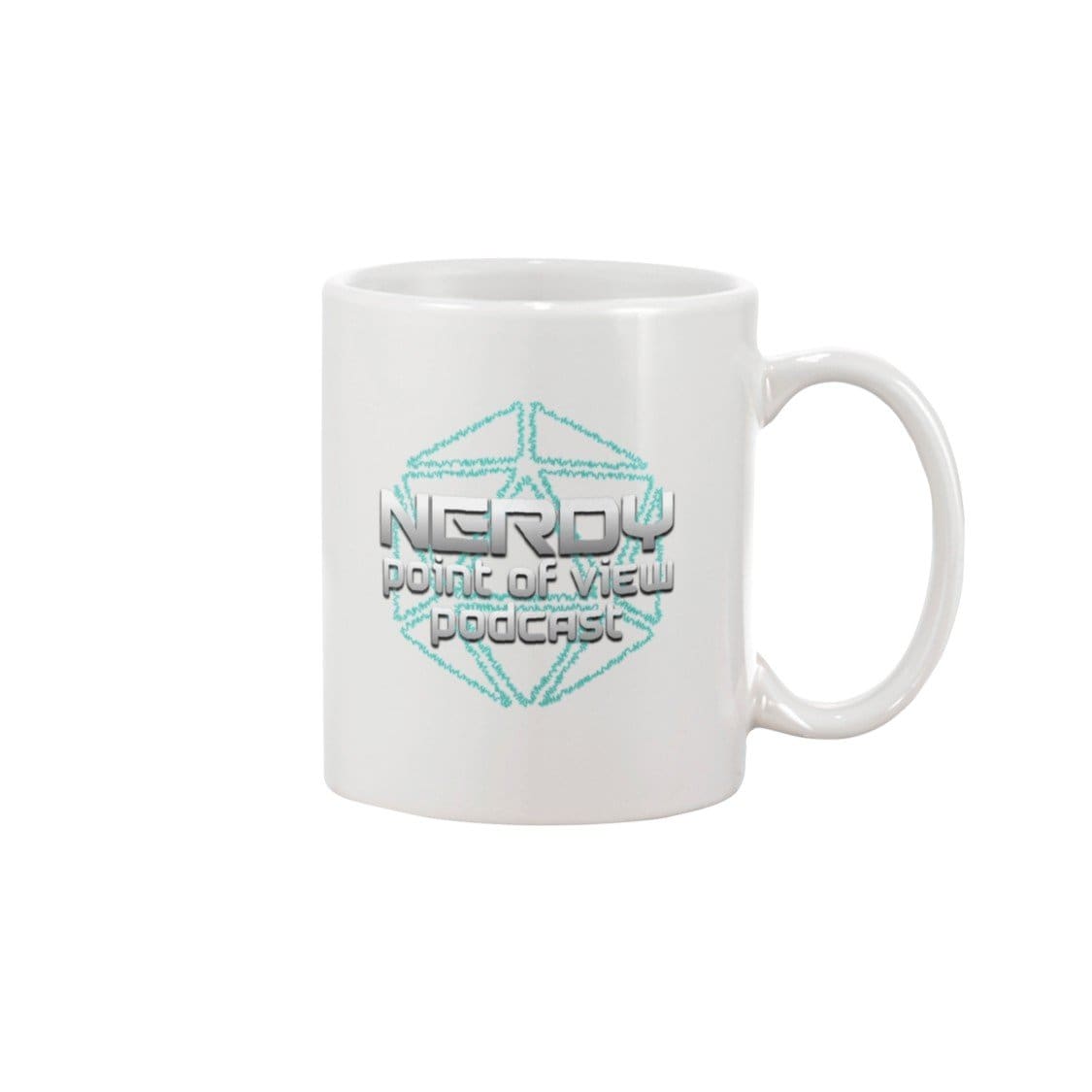 Nerdy Point of View Nerdy 20 D20 15oz Coffee Mug - White / 15OZ - Nerdy Point of View