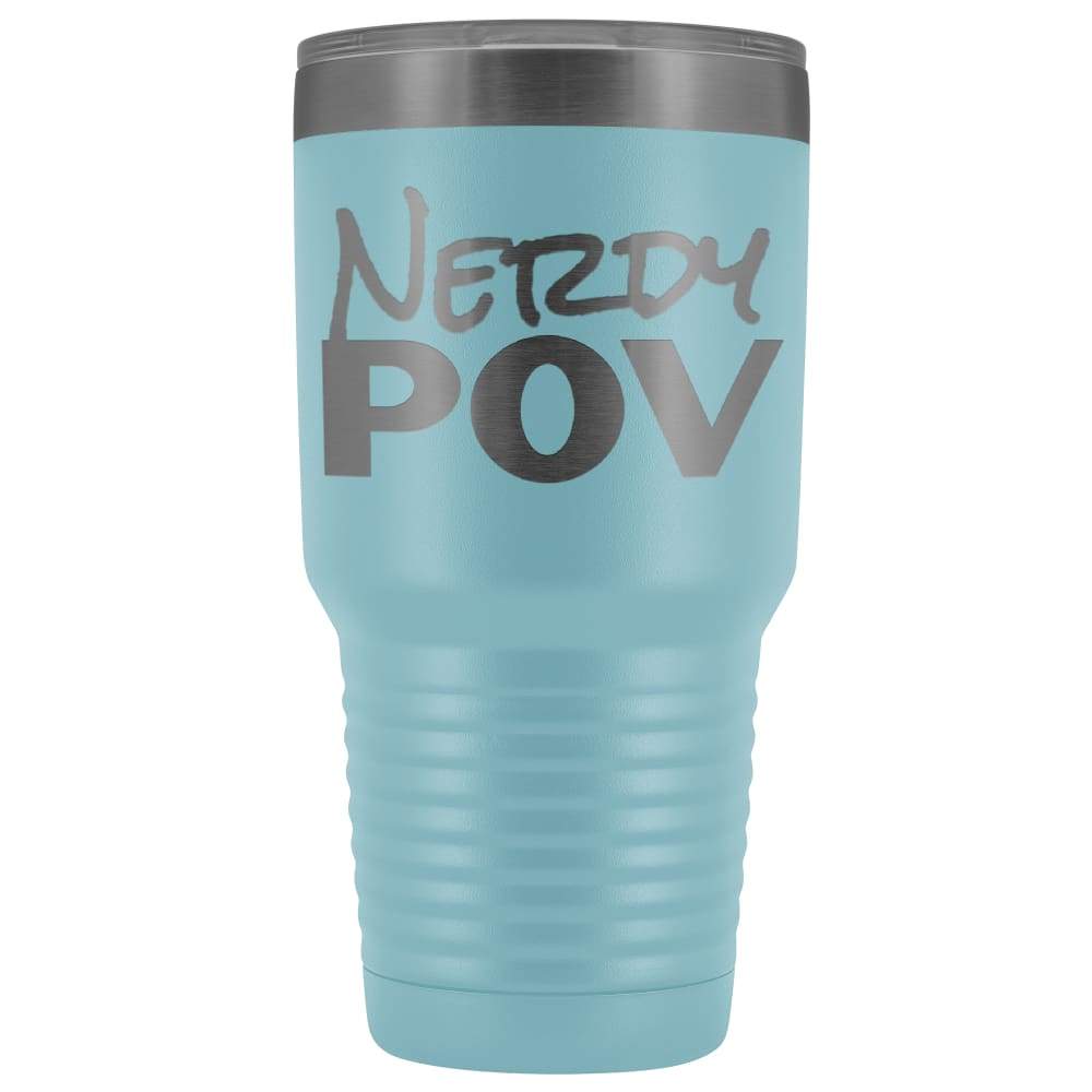 NerdyPOV Neon Nerd 30oz Vacuum Tumbler - Light Blue - Tumblers