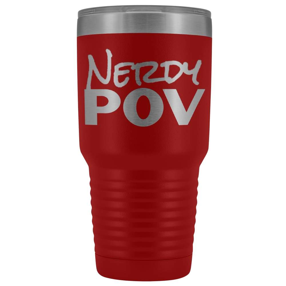 NerdyPOV Neon Nerd 30oz Vacuum Tumbler - Red - Tumblers