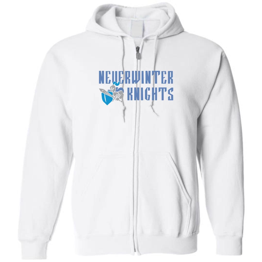 Neverwinter Knights V1 Unisex Zip Hoodie - White / S