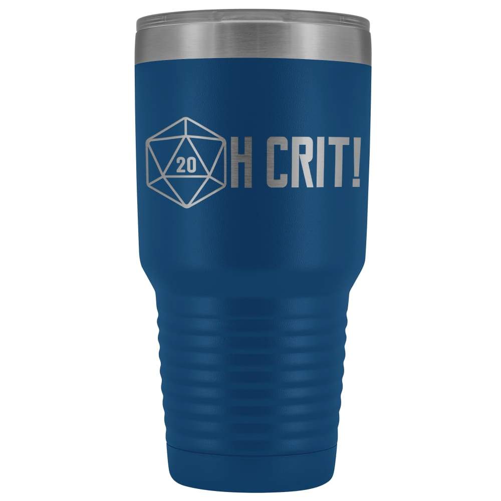 OH CRIT! D20 30oz Vacuum Tumbler - Blue - Tumblers