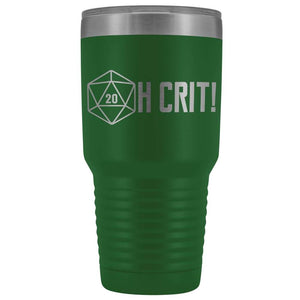 OH CRIT! D20 30oz Vacuum Tumbler - Green - Tumblers
