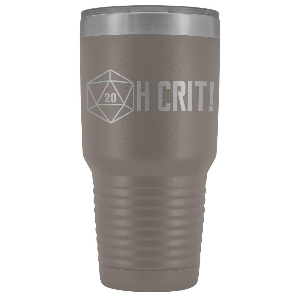 OH CRIT! D20 30oz Vacuum Tumbler - Pewter - Tumblers