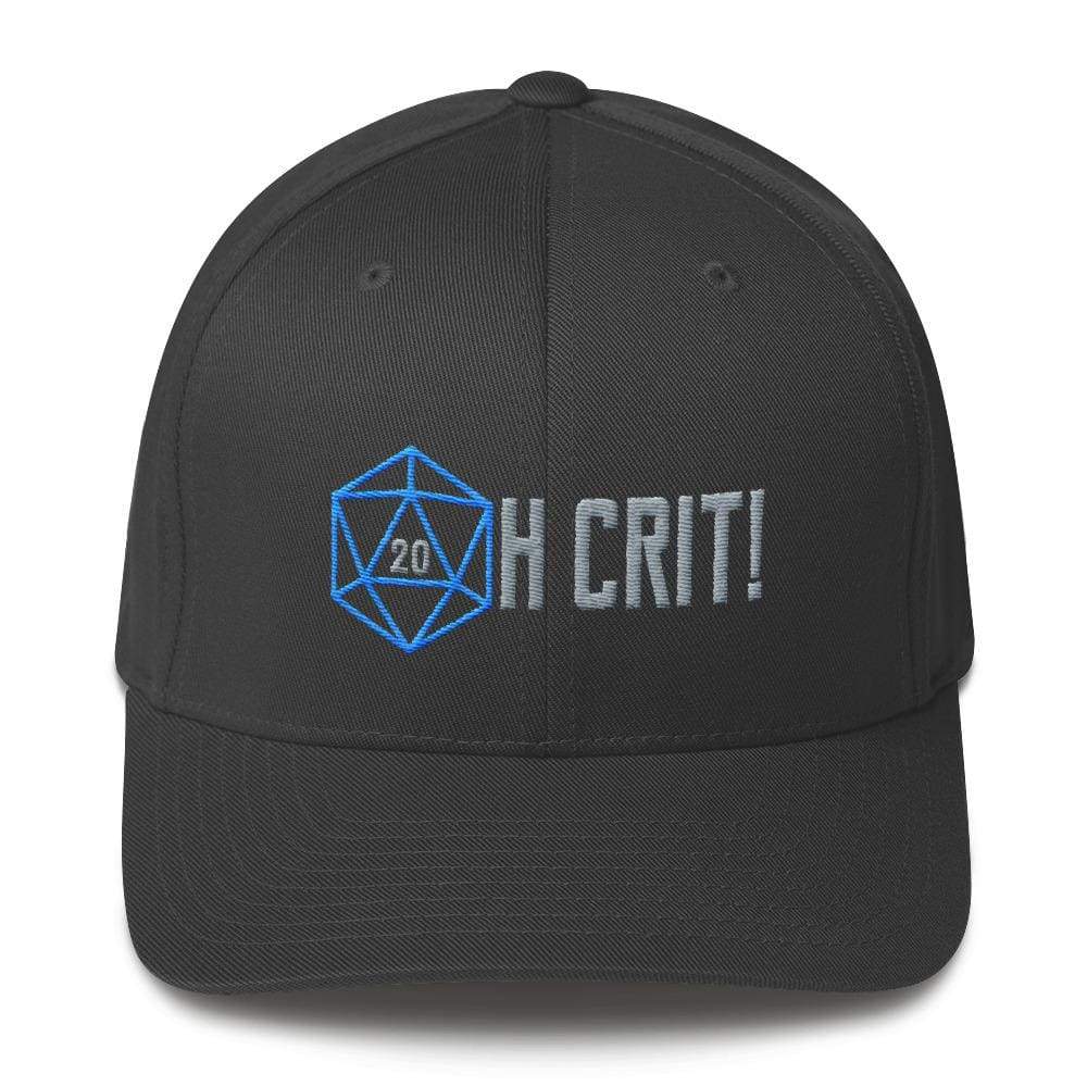 OH CRIT! D20 Teal/Grey Structured Twill Flexfit Cap - Dark Grey / S/M