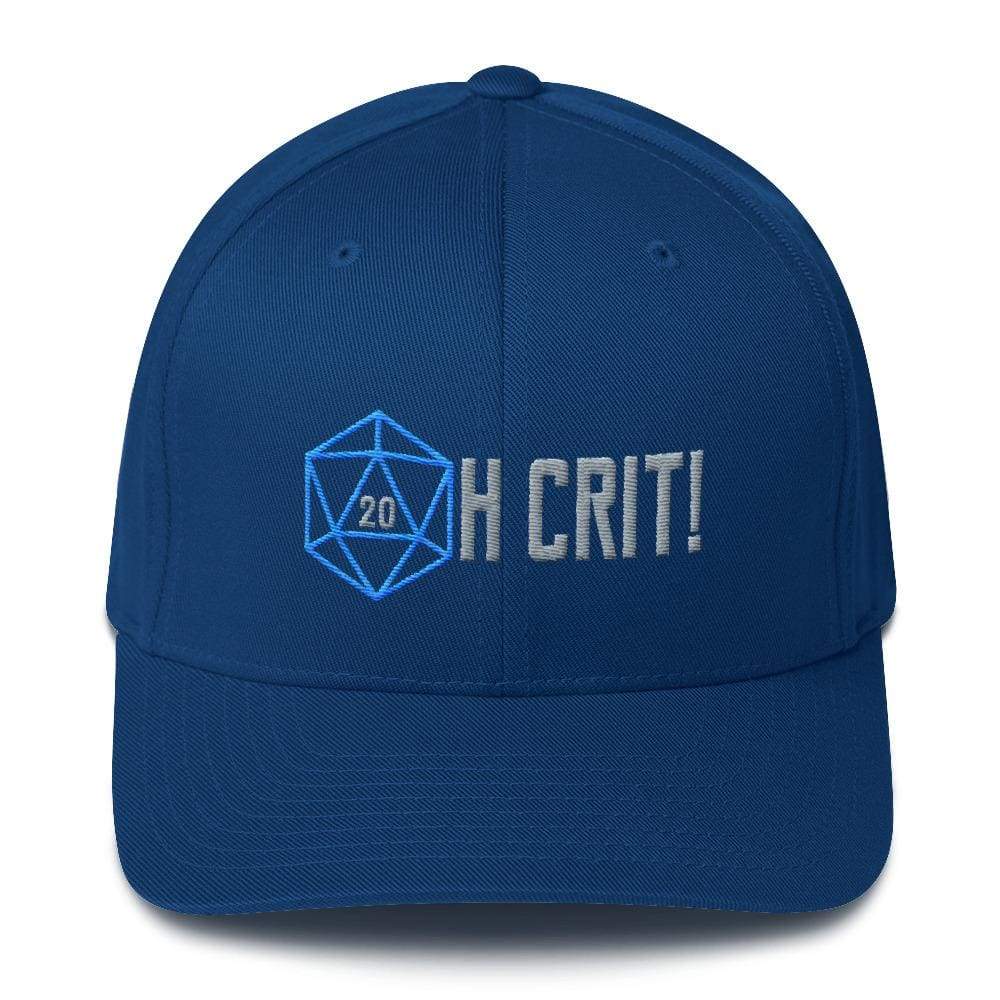 OH CRIT! D20 Teal/Grey Structured Twill Flexfit Cap - Royal Blue / S/M