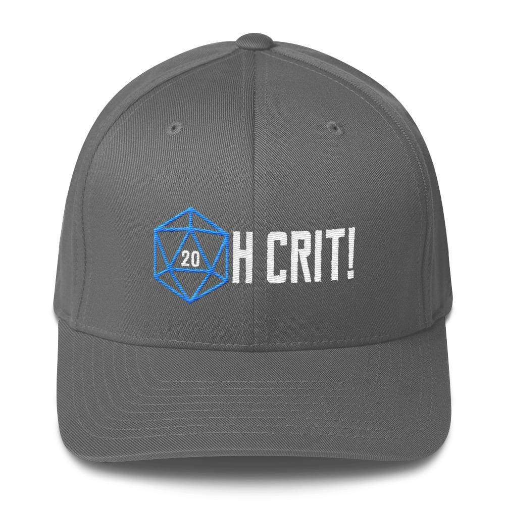 OH CRIT! D20 Teal/White Structured Twill Flexfit Cap - Grey / S/M
