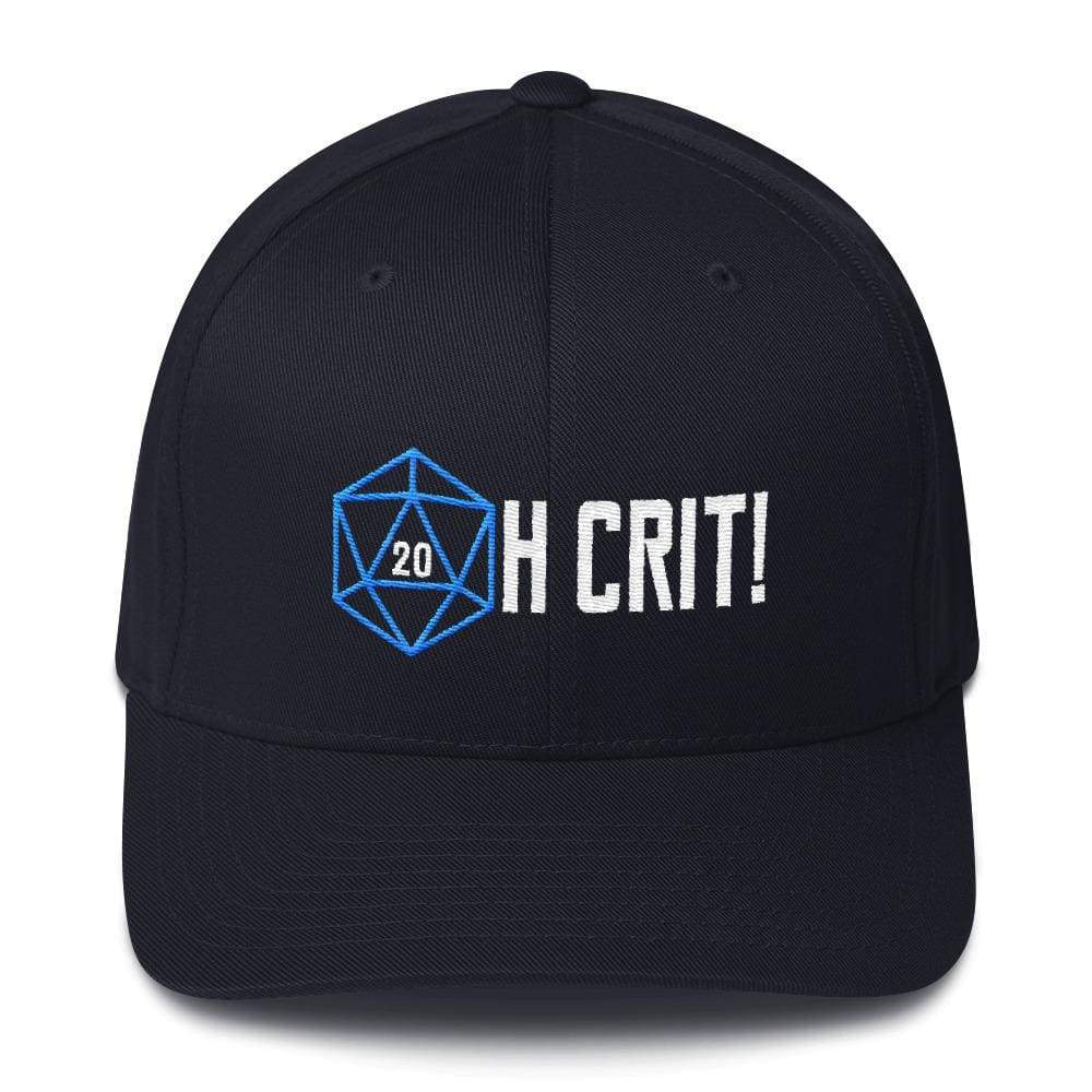 OH CRIT! D20 Teal/White Structured Twill Flexfit Cap - Dark Navy / S/M