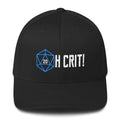 OH CRIT! D20 Teal/White Structured Twill Flexfit Cap - Black / S/M